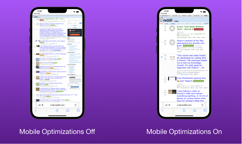 Mobile Optimization Demo